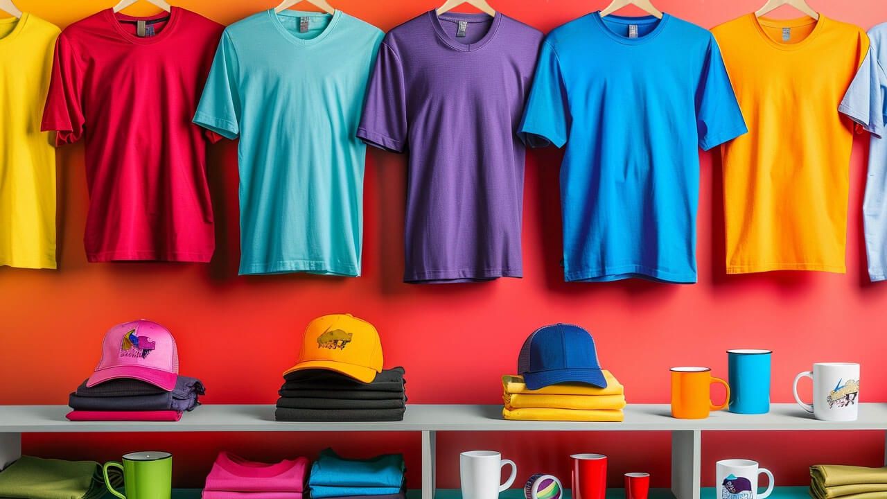 Colorful array of merchandise