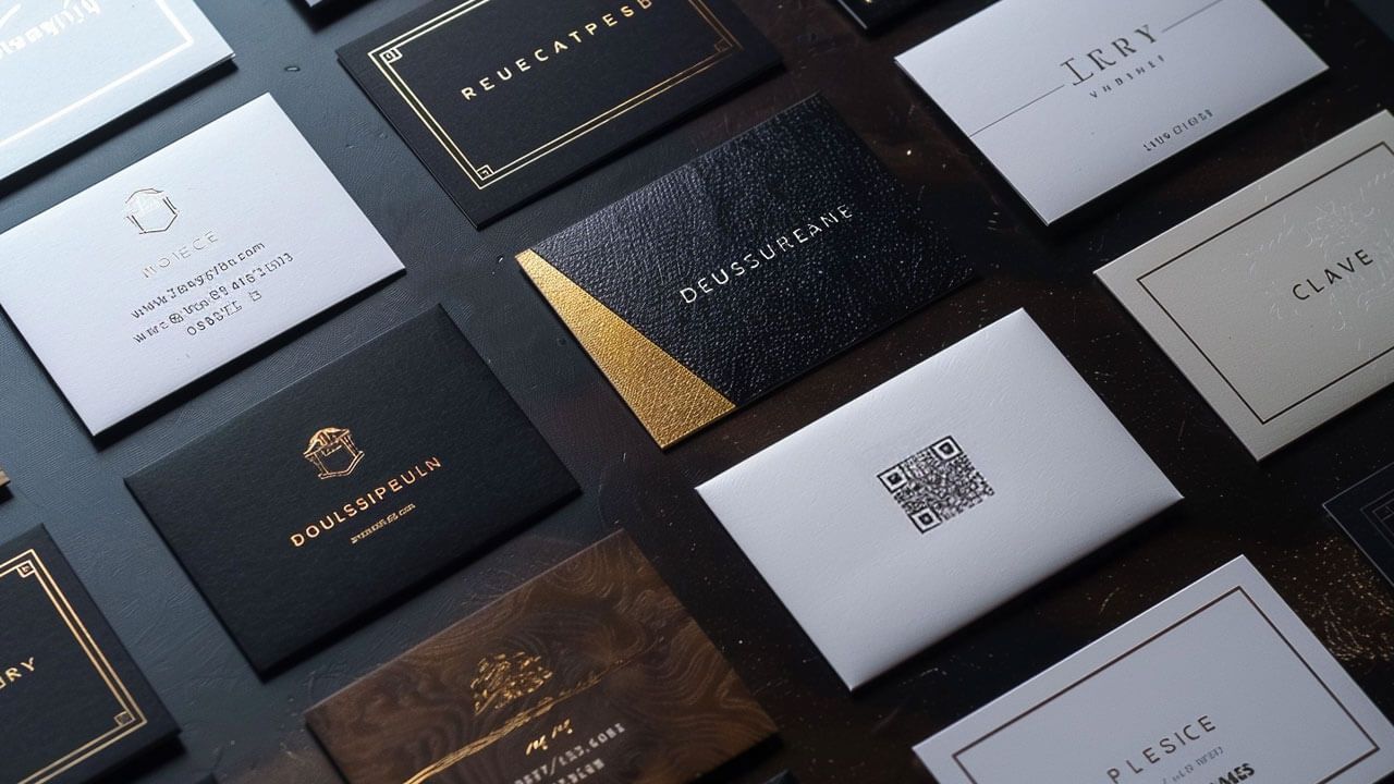 Variety of stylish business cards